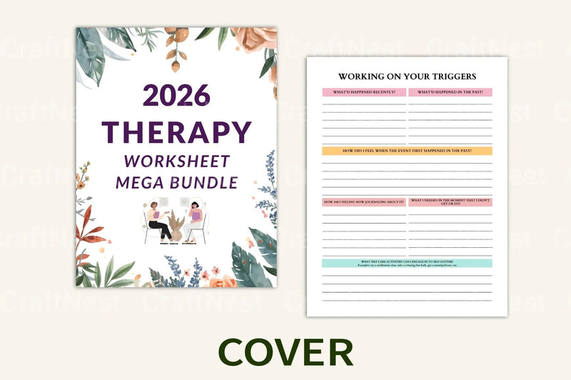 Therapy Worksheet Mega Pack - CraftNest - Digital Crafting and Art