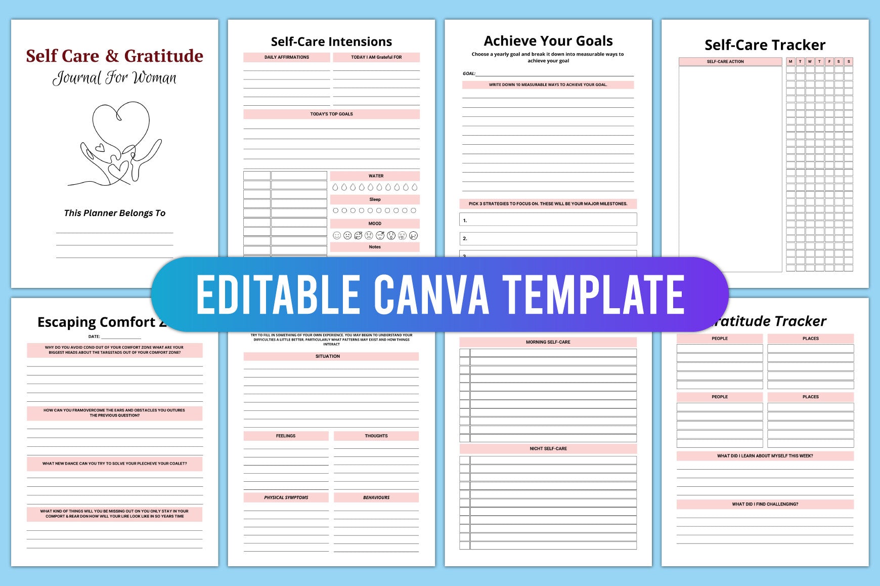 Self Care Gratitude Journal for Women