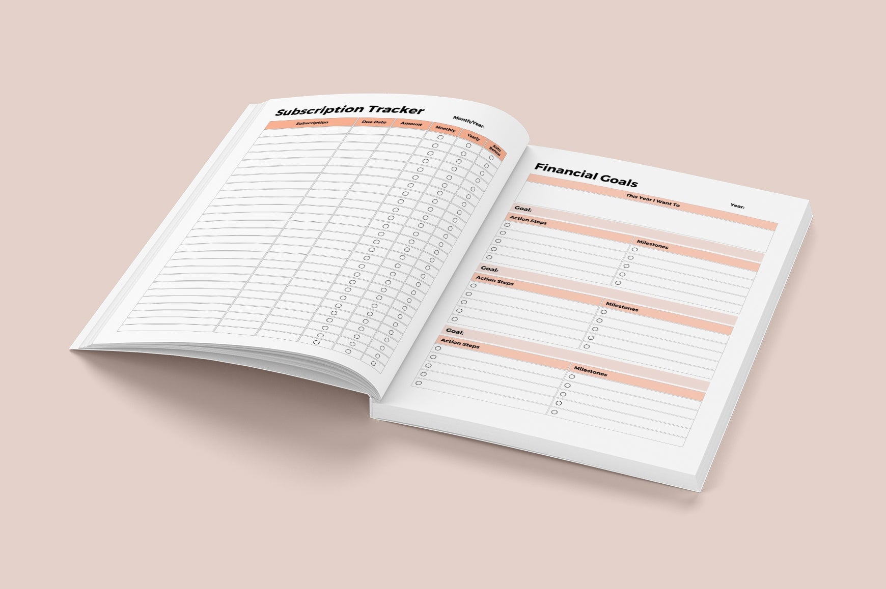 Personal Finance Tracking Planner