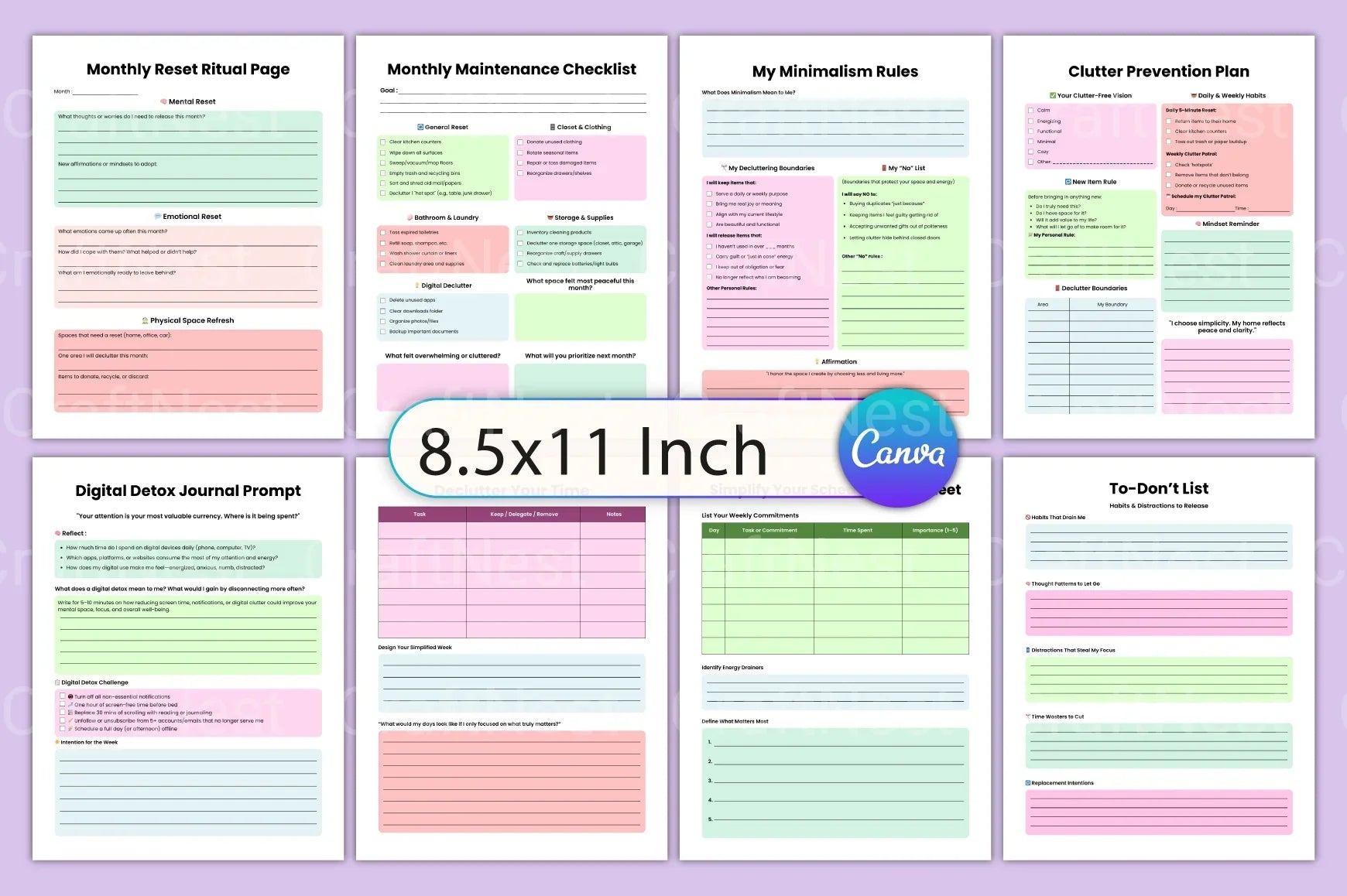 Declutter Workbook for Organized Living - CraftNest - Digital Crafting and Art