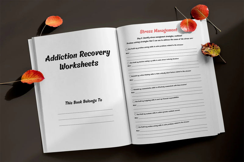 Addiction Recovery Worksheets Planner Bundle - CraftNest - Digital Crafting and Art