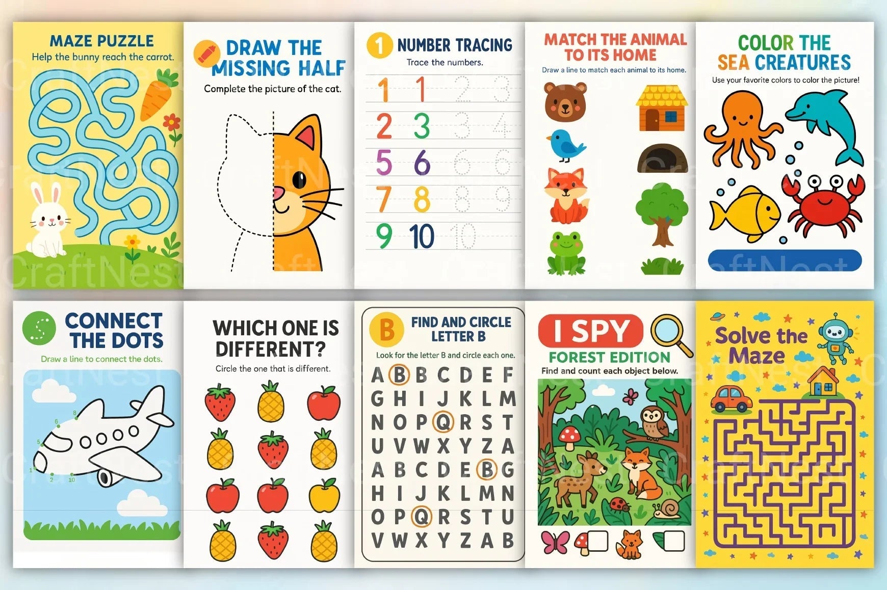 Free Kids Fun Activity Book - CraftNest - Digital Crafting and Art