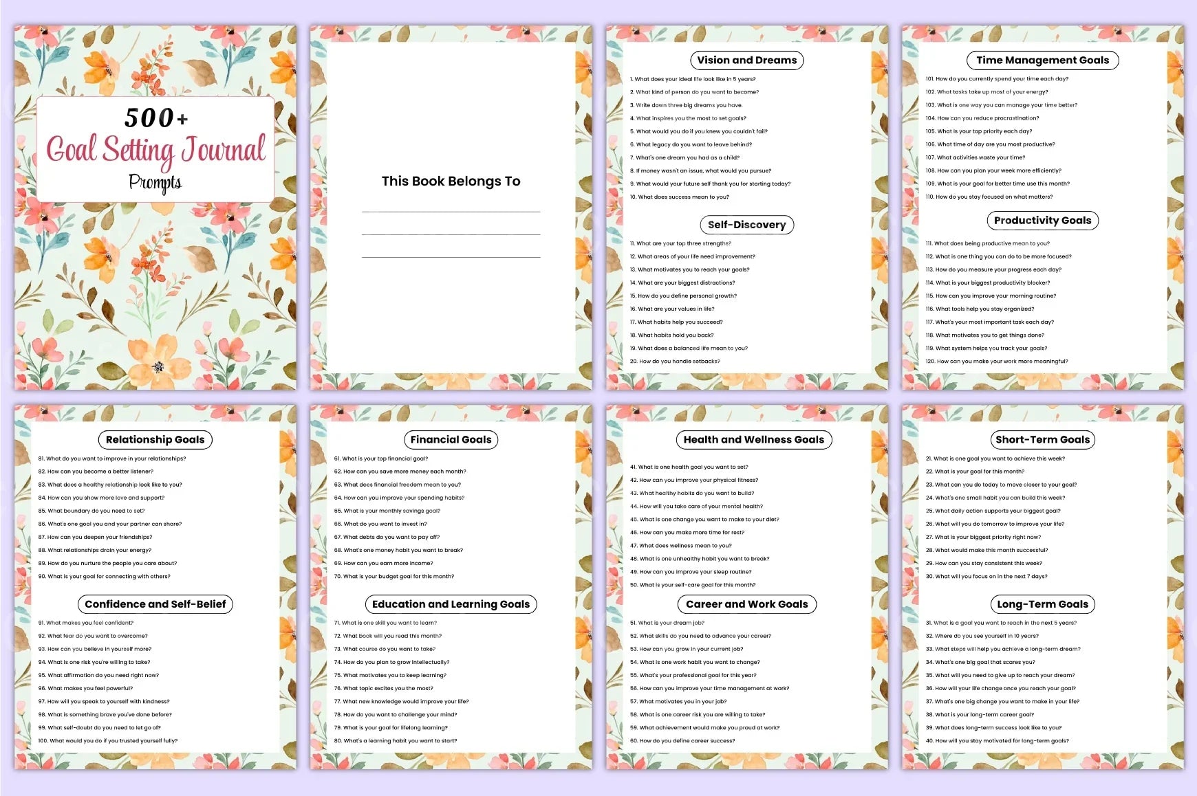 500 Goal Setting Prompts for Success - CraftNest - Digital Crafting and Art