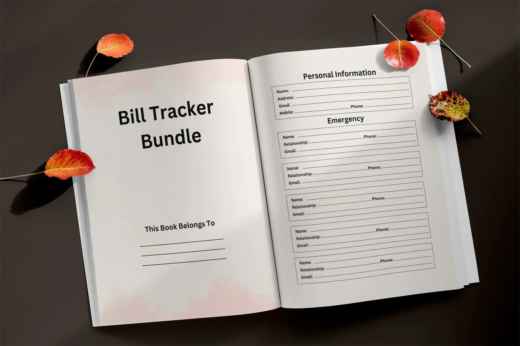 Bill Tracker Planner  Bundle - CraftNest - Digital Crafting and Art