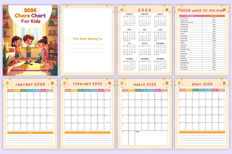 Chore Chart for Kids: Fun and Effective Organization Tool - CraftNest - Digital Crafting and Art