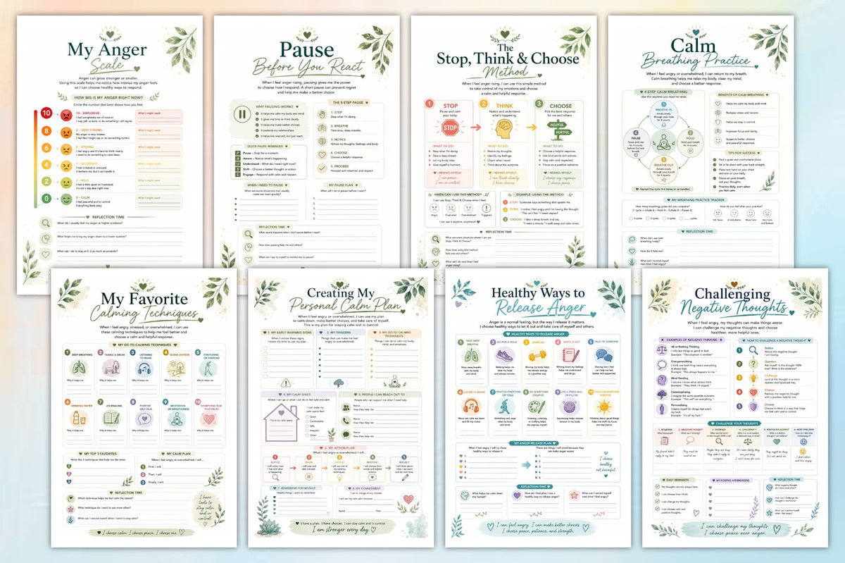 Calm Mind Emotion Regulation Workbook
