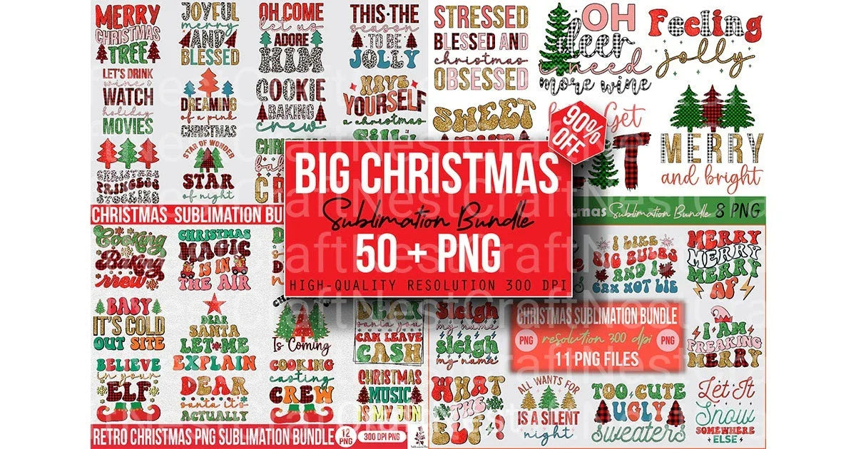 Big Christmas Clipart Bundle - CraftNest - Digital Crafting and Art