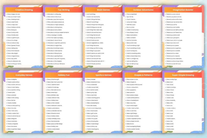 Creative Kids Activity Prompts - CraftNest - Digital Crafting and Art