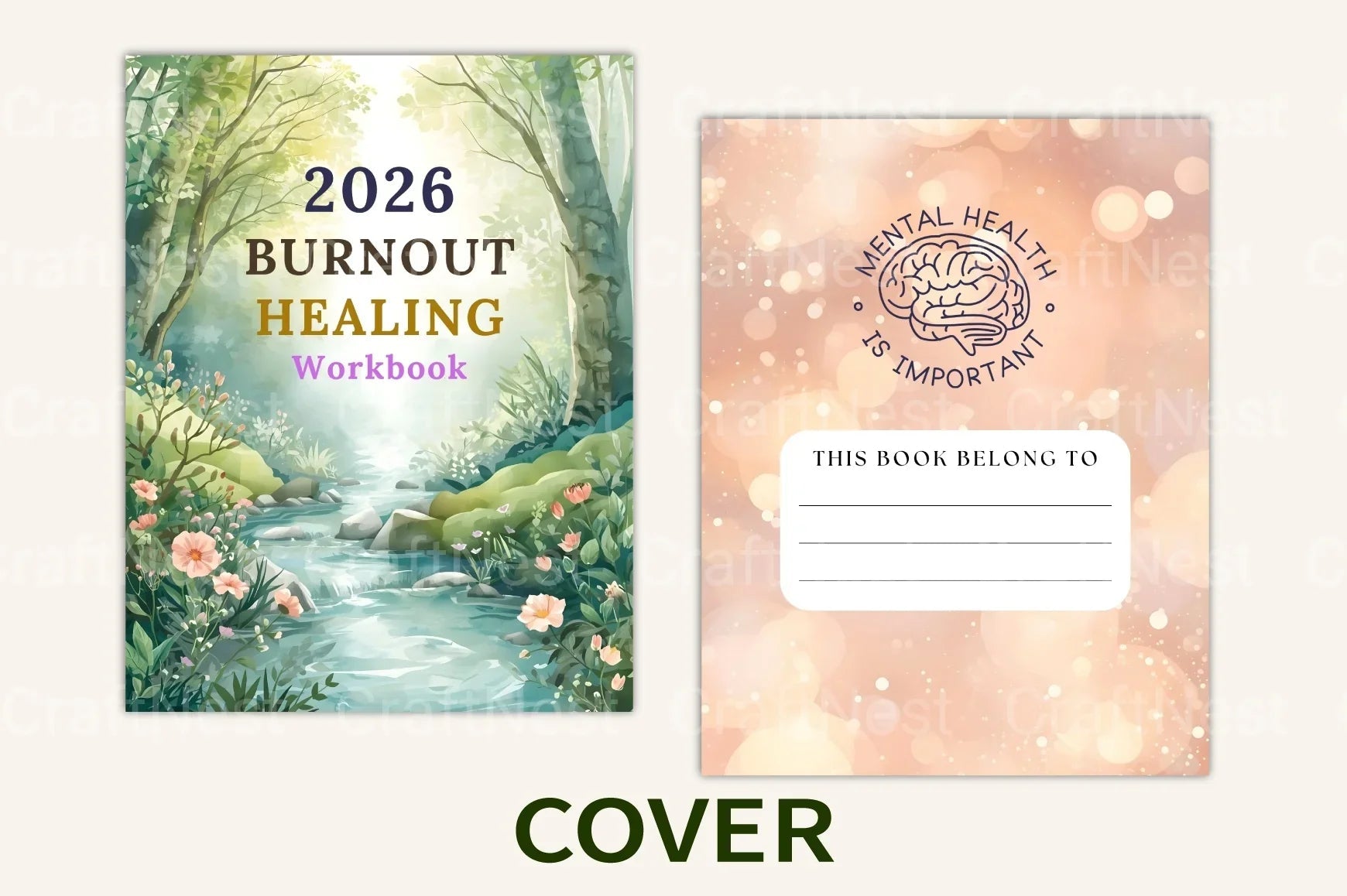 Burnout Healing Workbook for Stress Relief - CraftNest - Digital Crafting and Art