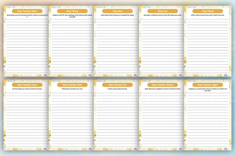 Day Writing Challenge Workbook - CraftNest - Digital Crafting and Art