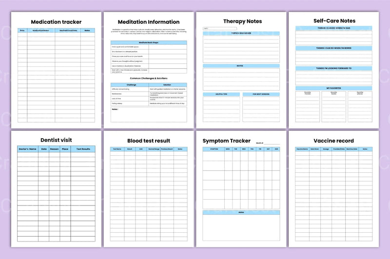Medical Binder Organizer - CraftNest - Digital Crafting and Art