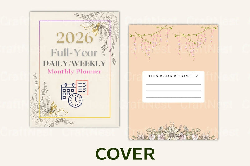 Yearly, Weekly & Monthly Planner 2024 - CraftNest - Digital Crafting and Art