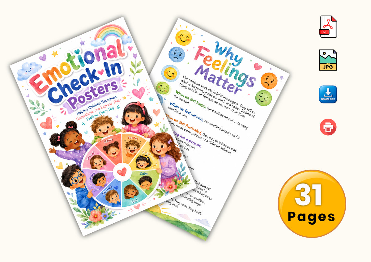 Emotional Check In Posters