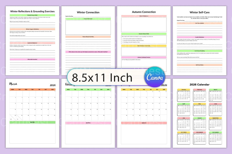 Ecotherapy Planner for Wellness and Nature Connection - CraftNest - Digital Crafting and Art