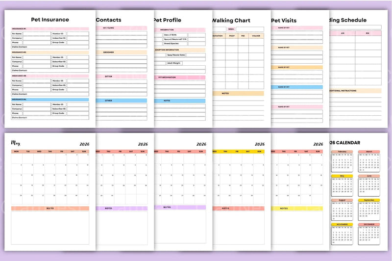 Pet Care Planner: Organize Your Pet's Health & Schedule - CraftNest - Digital Crafting and Art
