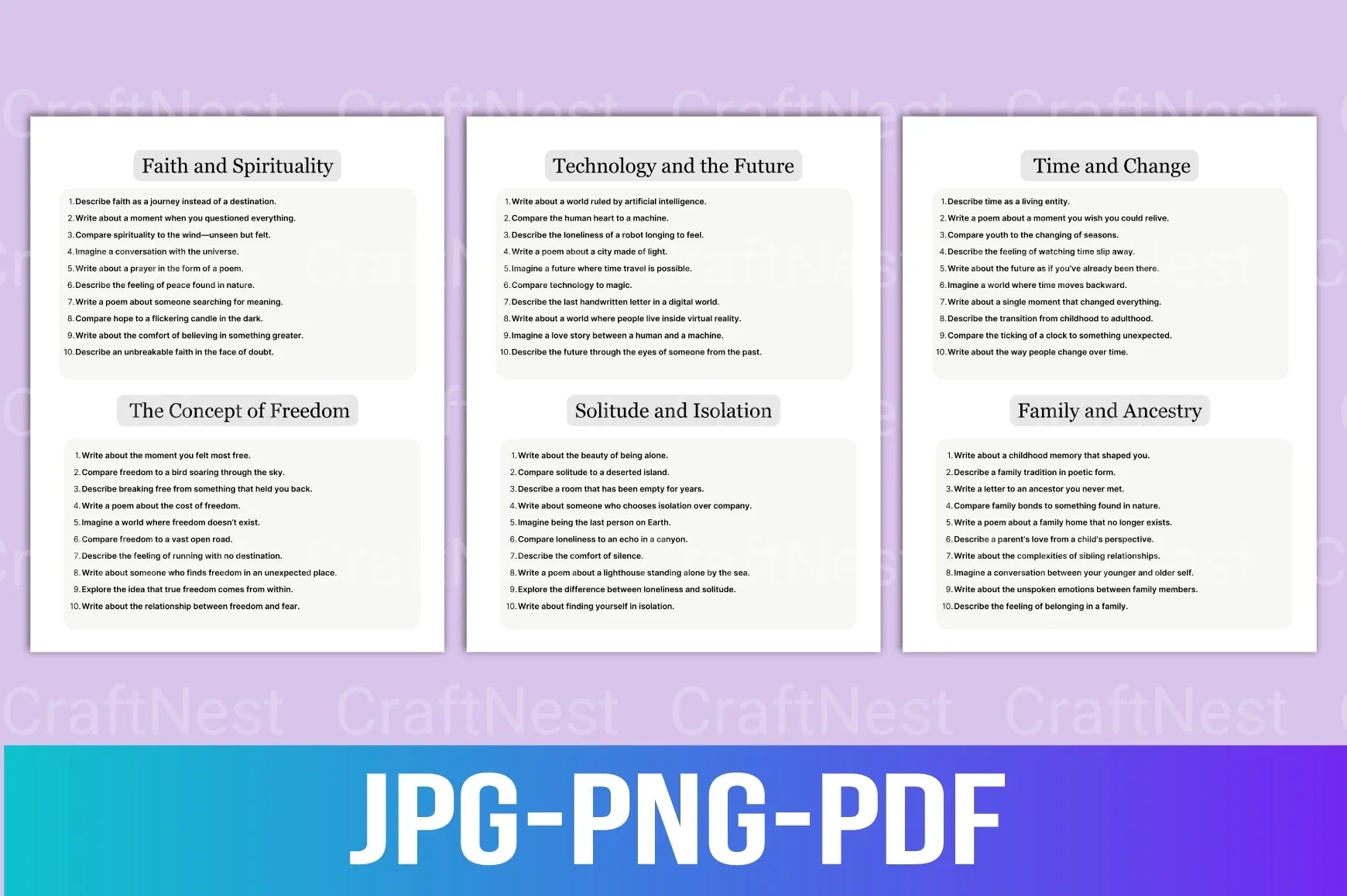 Creative Poetry Writing Prompts - CraftNest - Digital Crafting and Art
