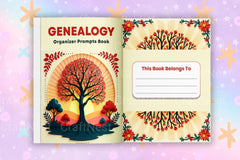 Genealogy Organizer Prompts Book for Family History Research - CraftNest - Digital Crafting and Art
