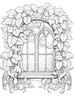 Blooming Window Coloring Book - CraftNest - Digital Crafting and Art