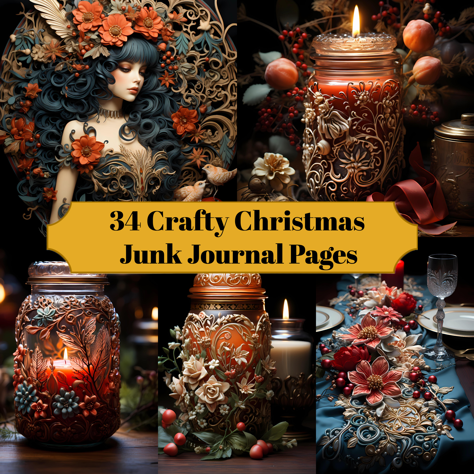 Crafty Christmas Junk Journal Pages