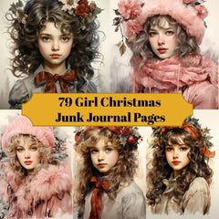 Girl Christmas Junk Journal Pages - CraftNest
