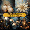 Gold Christmas Junk Journal Pages