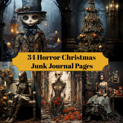 Horror Christmas Junk Journal Pages - CraftNest