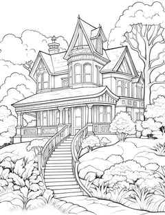 Autumn House Coloring Book - CraftNest - Digital Crafting and Art