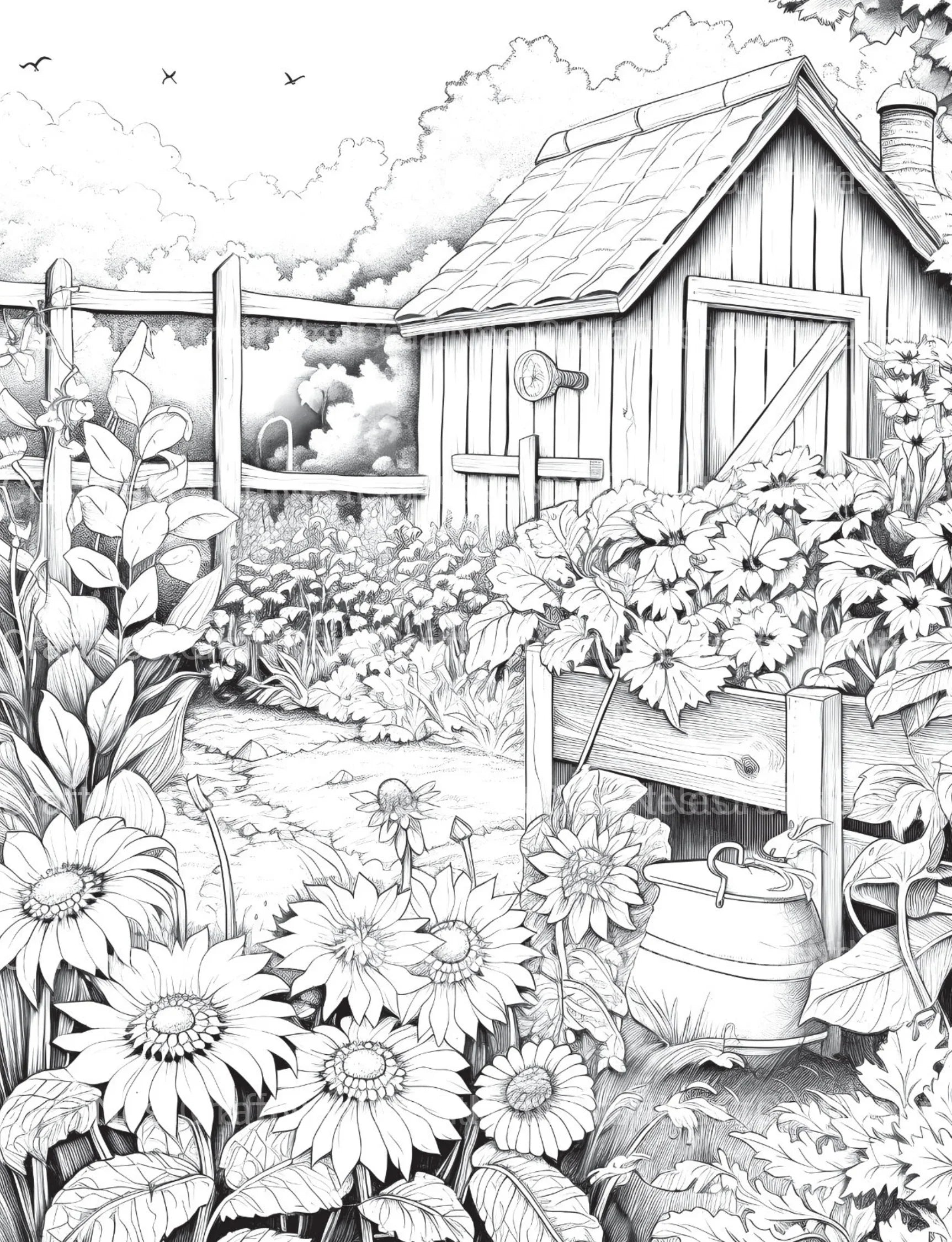Farmers Garden Coloring Book 2 - CraftNest - Digital Crafting and Art