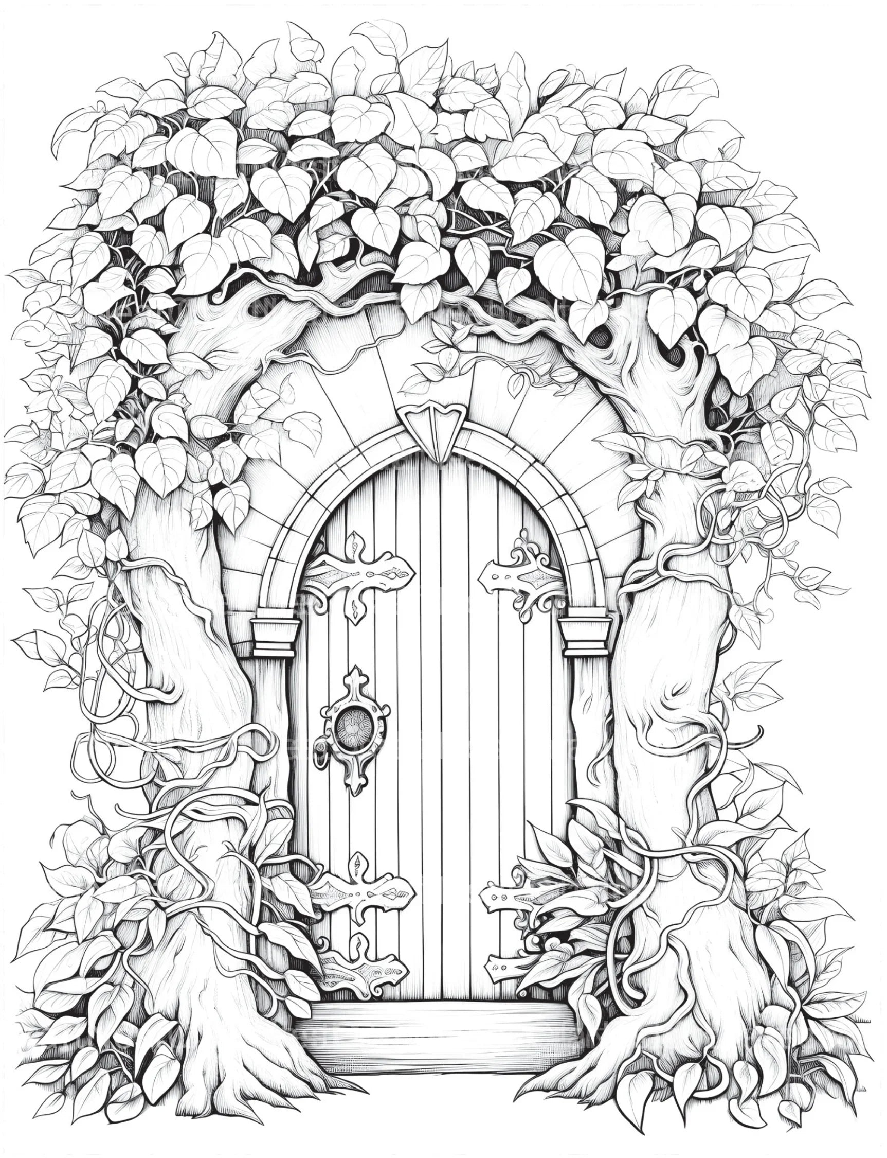 Blooming Door Coloring Book - CraftNest - Digital Crafting and Art