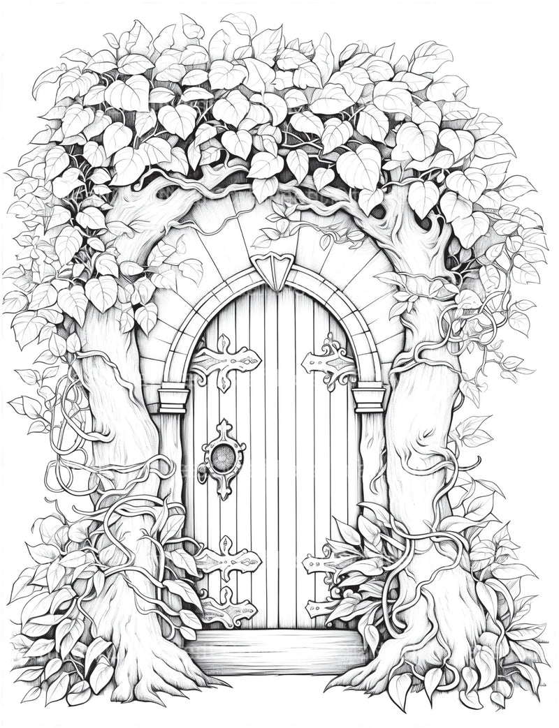 Blooming Door Coloring Book - CraftNest - Digital Crafting and Art