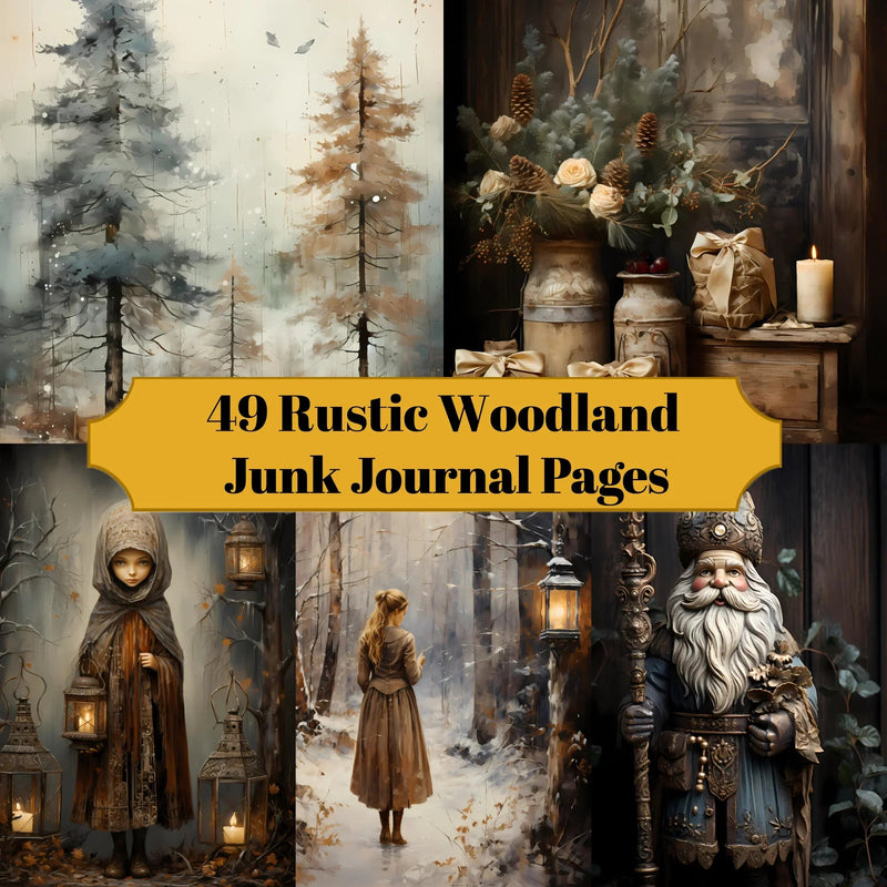 Rustic Woodland Junk Journal Pages - CraftNest