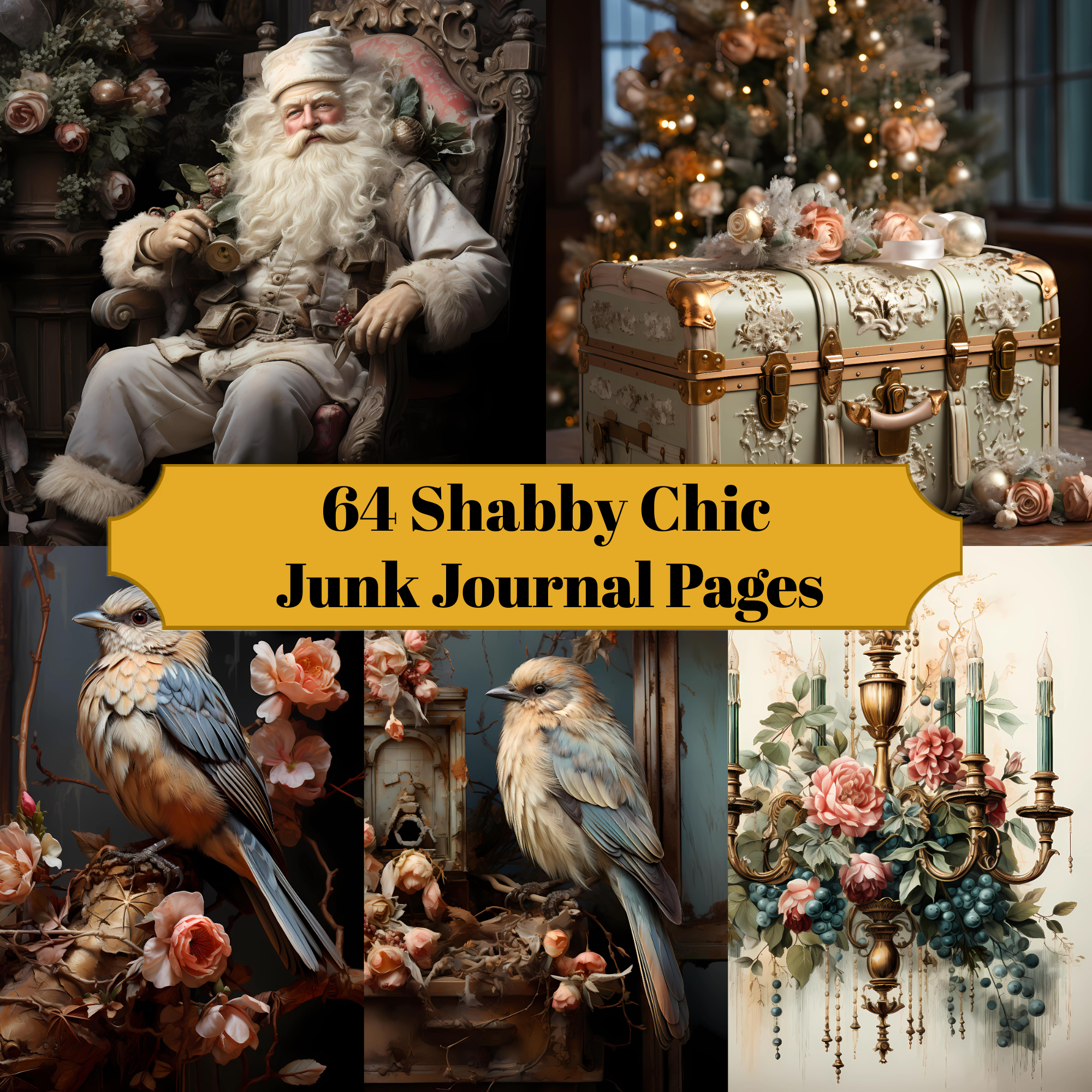 Shabby Chic Junk Journal Pages