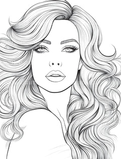 Beautiful Women Coloring Book - CraftNest - Digital Crafting and Art