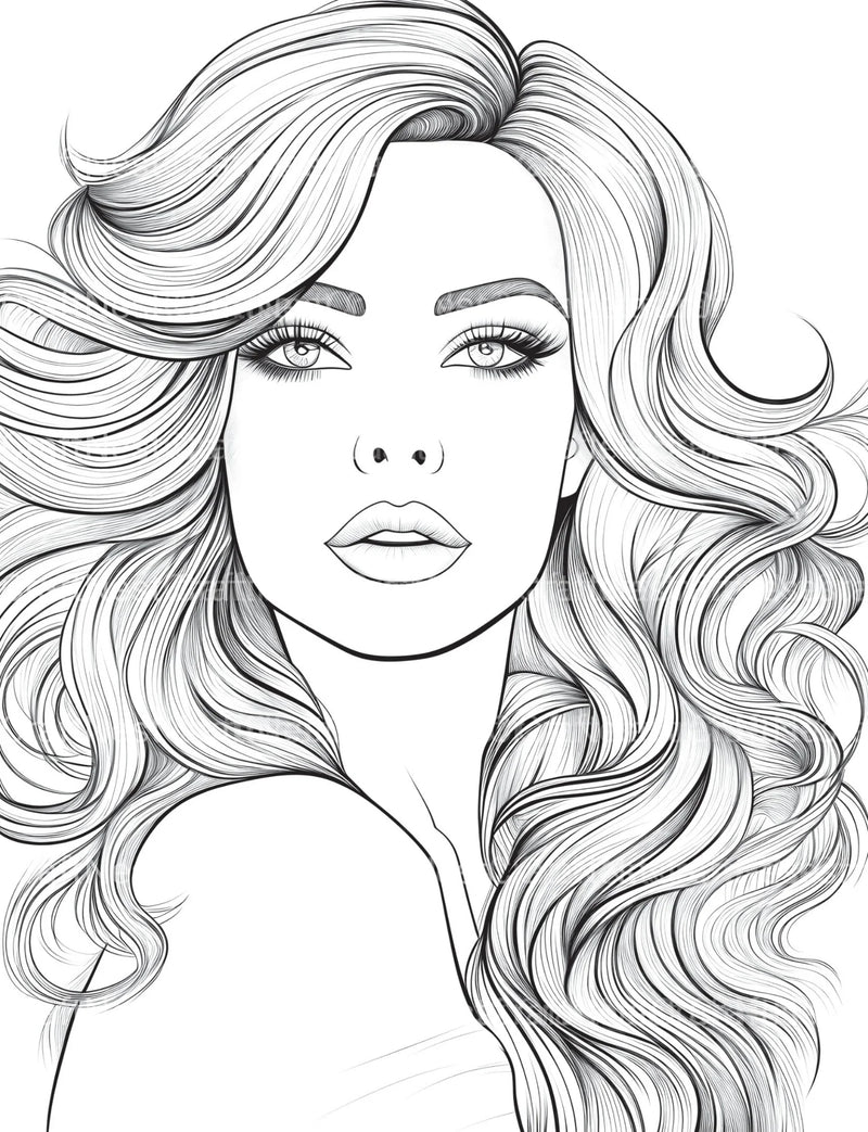 Beautiful Women Coloring Book - CraftNest - Digital Crafting and Art