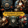 Steampunk Christmas Junk Journal Pages