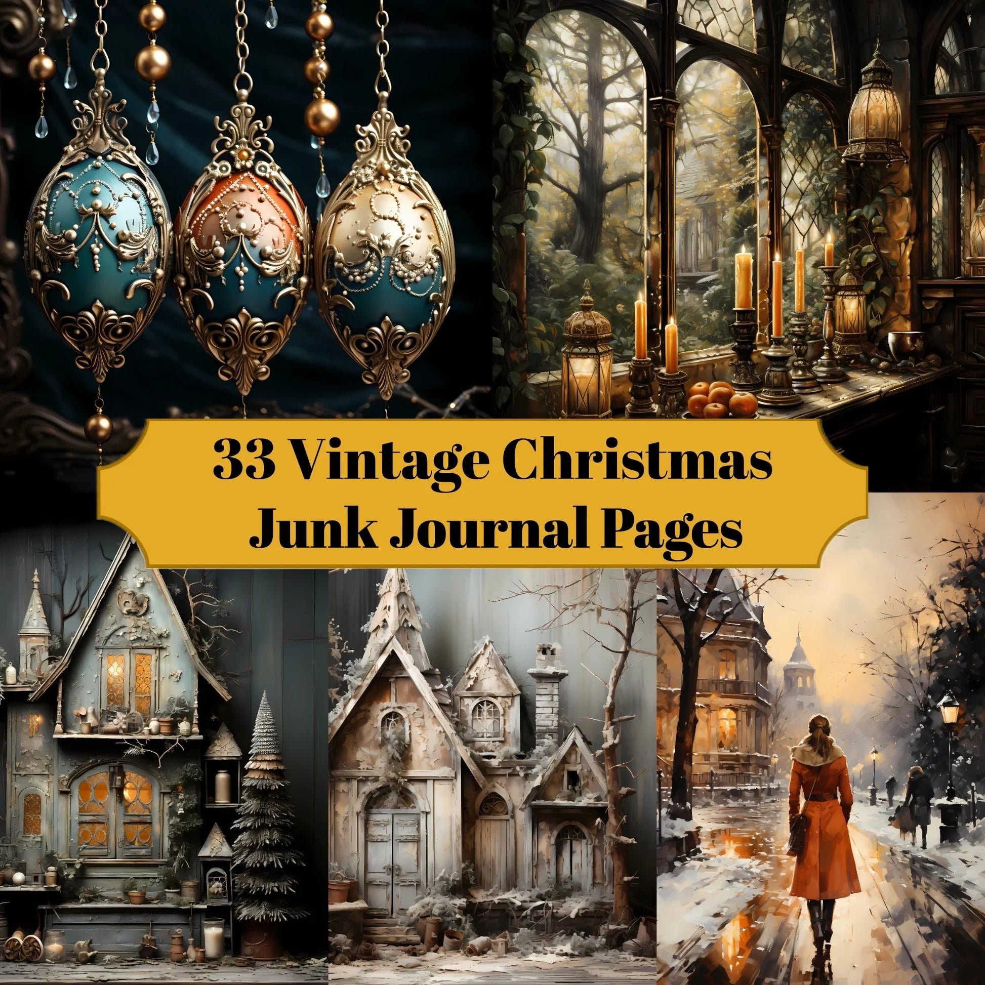 Vintage Christmas Junk Journal Pages - CraftNest