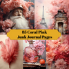 Coral Pink Junk Journal Pages
