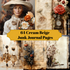 Cream Beige Junk Journal Pages