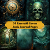 Emerald Green Junk Journal Pages