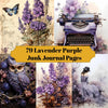 Lavender Purple Junk Journal Pages