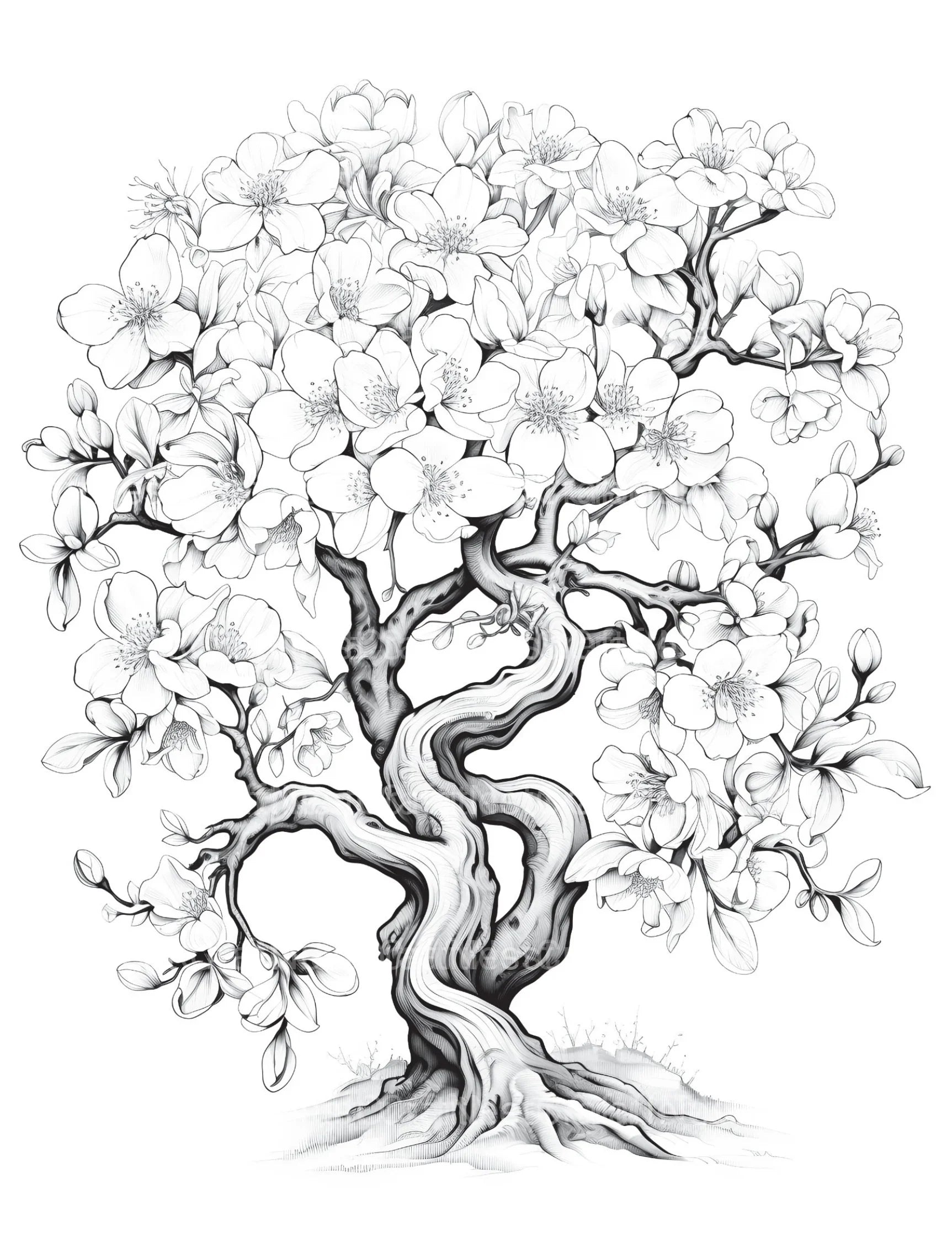 Blooming Tree Coloring Book - CraftNest - Digital Crafting and Art