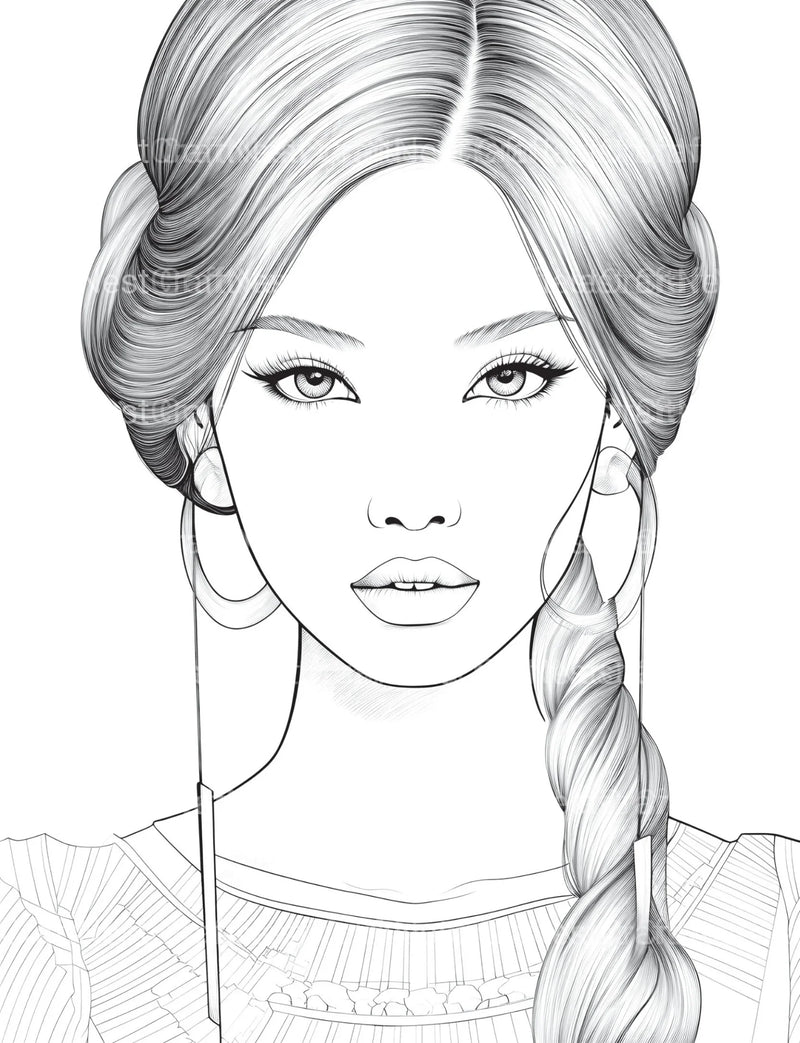 Beautiful Women Coloring Book - CraftNest - Digital Crafting and Art