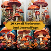 Kawaii Mushrooms Junk Journal Pages