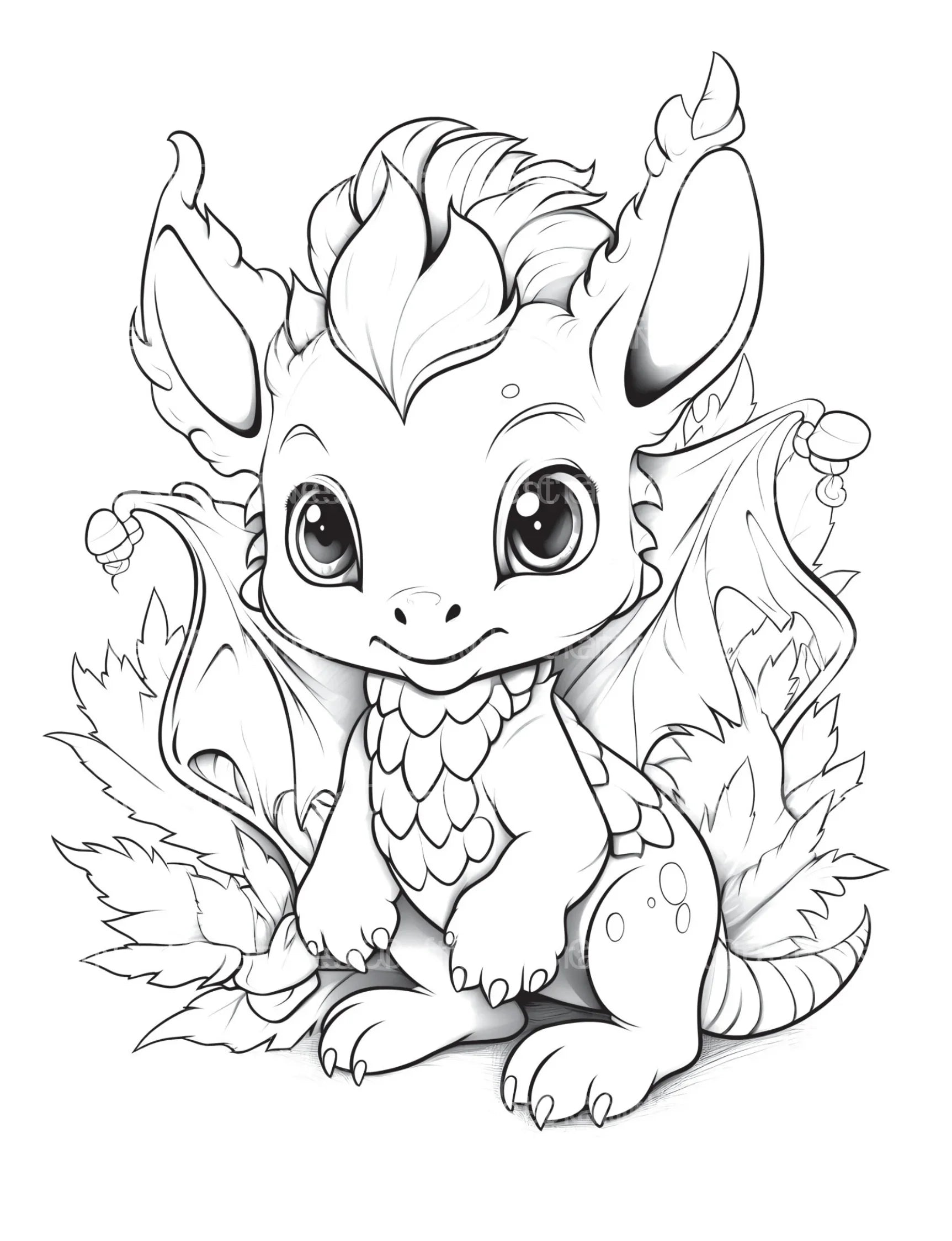 Baby Dragon Coloring Book - CraftNest - Digital Crafting and Art