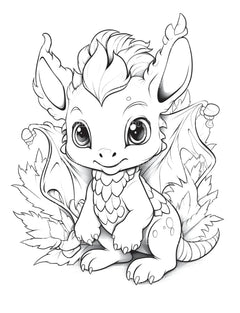 Baby Dragon Coloring Book - CraftNest - Digital Crafting and Art