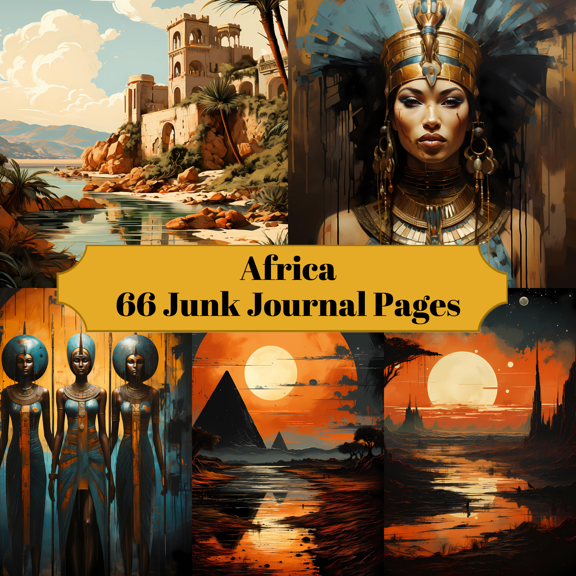 Africa Junk Journal Pages
