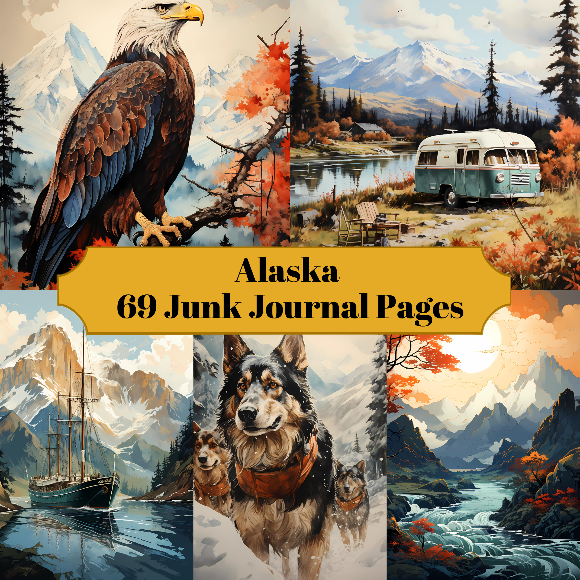 Alaska Junk Journal Pages