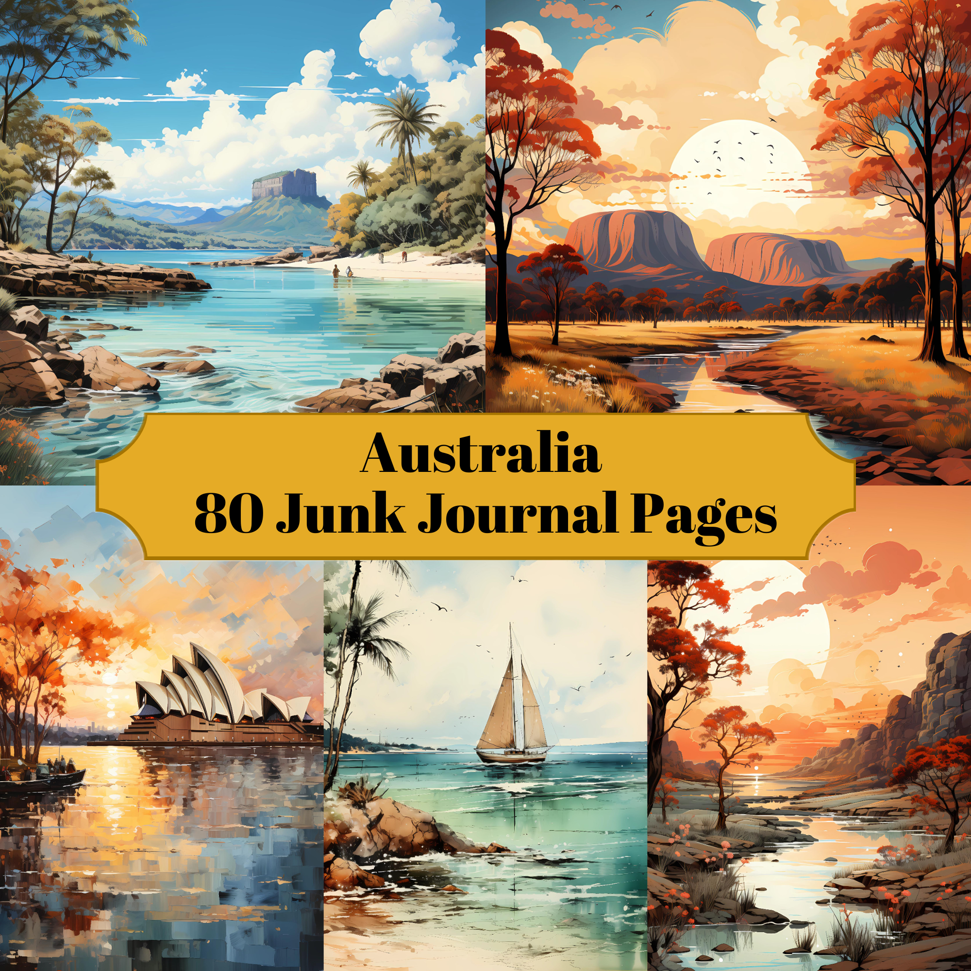Australia Junk Journal Pages