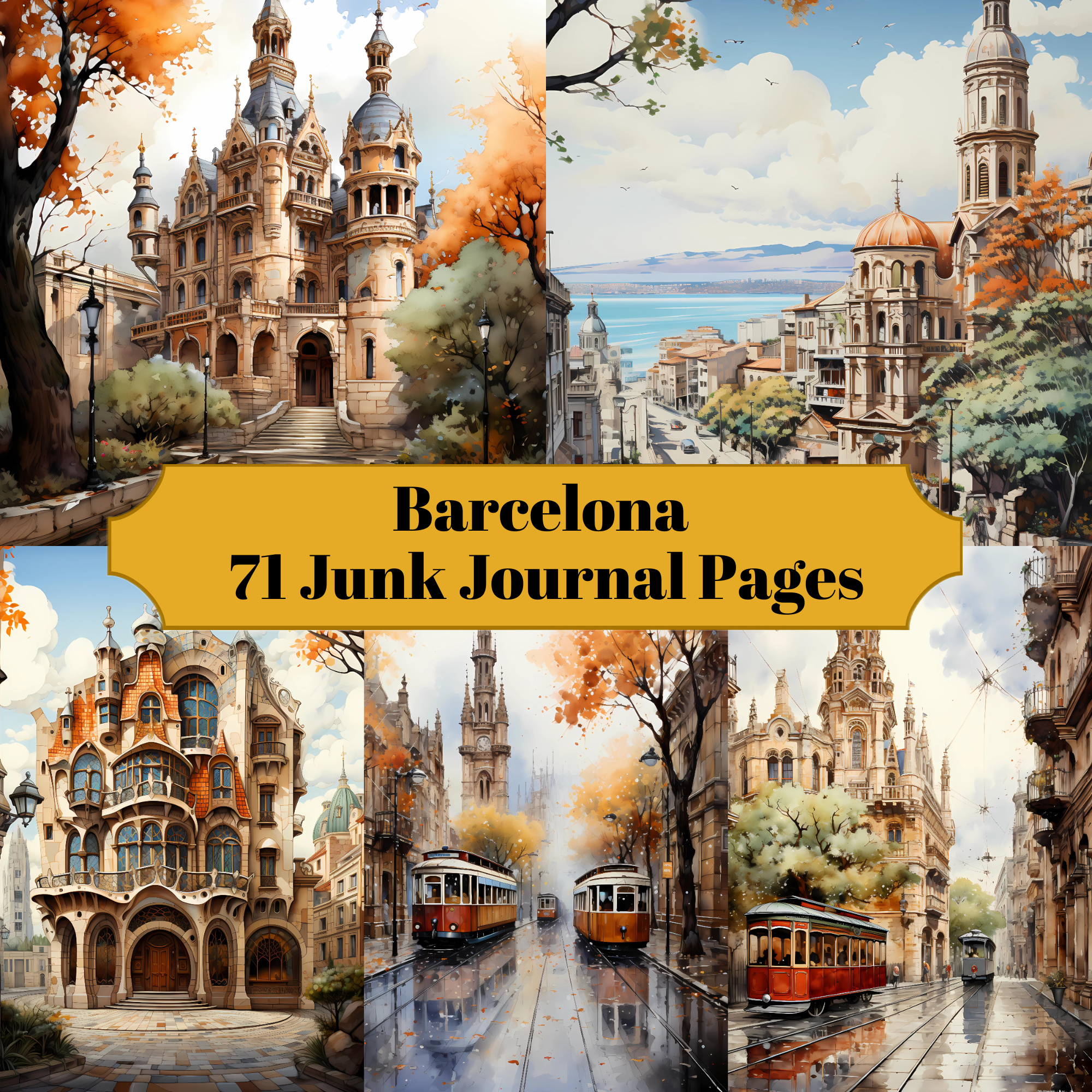 Barcelona Junk Journal Pages