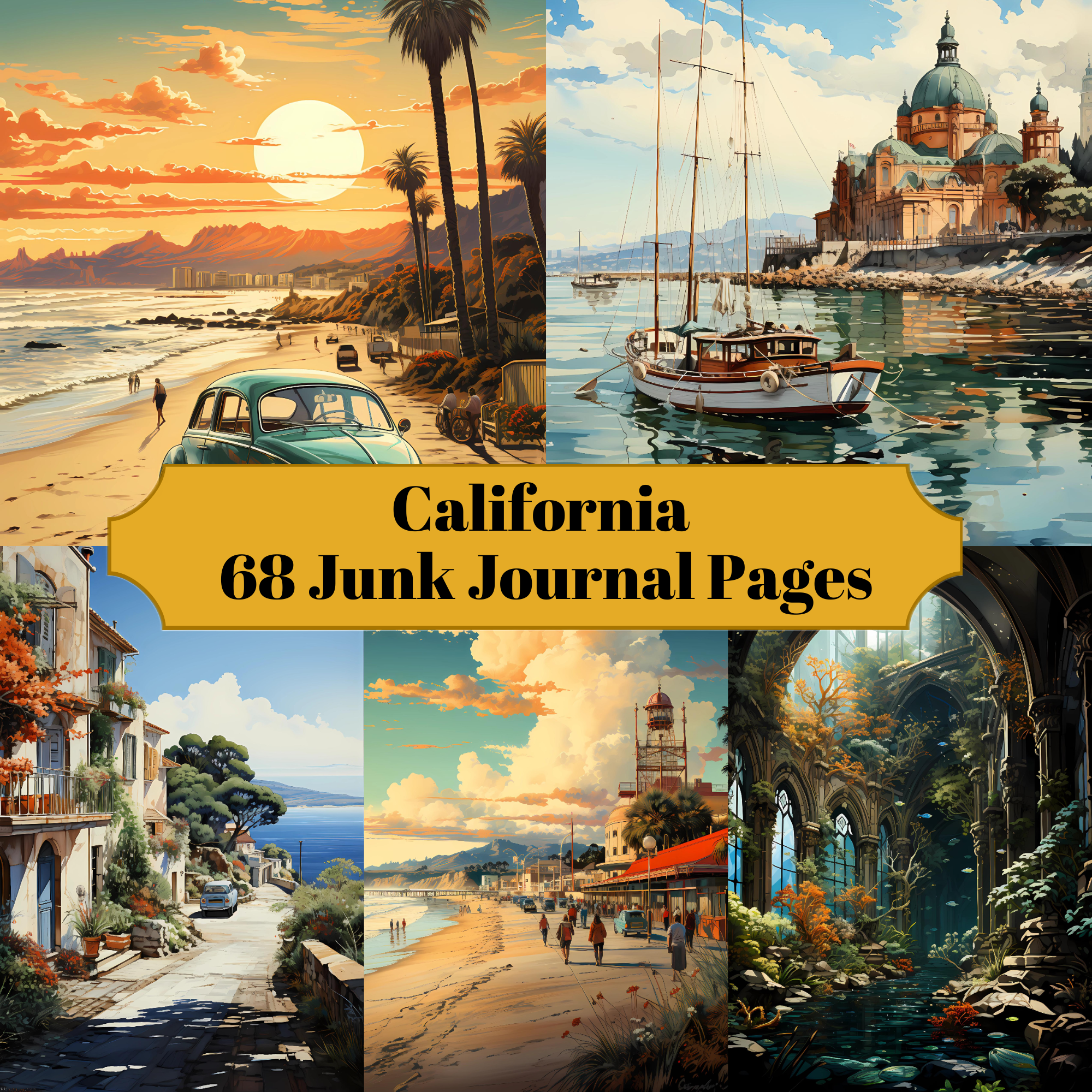 California Junk Journal Pages
